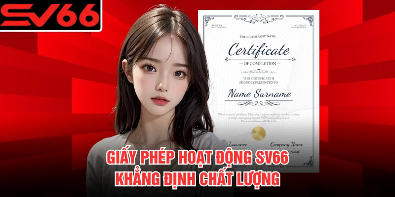 Giấy phép hoạt động SV66 khẳng định chất lượng